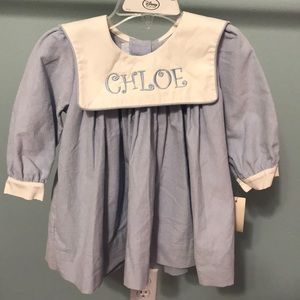 Dress with monogrammed “Chloe”! Size 12 months!